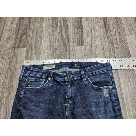 AG Adriano Goldschmied Jeans Womens 27R Blue The Legging Super Skinny Distressed - Picture 7 of 11